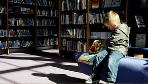 reading materials around a kid
